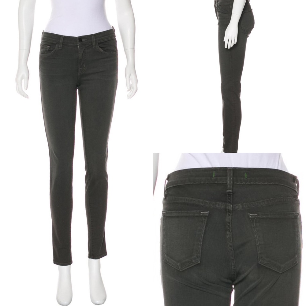 J Brand Black Mid-Rise Skinny Jeans sz 28